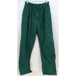 VTG 80s Gap Green Khaki Pants sz 12 Classic Fit Pockets Pleated Front Straight